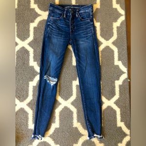 American Eagle Distressed Button Up Jeans